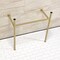 Fauceture Stainless Steel Console Sink Legs, Brushed Brass VPB28147 - alternate 2